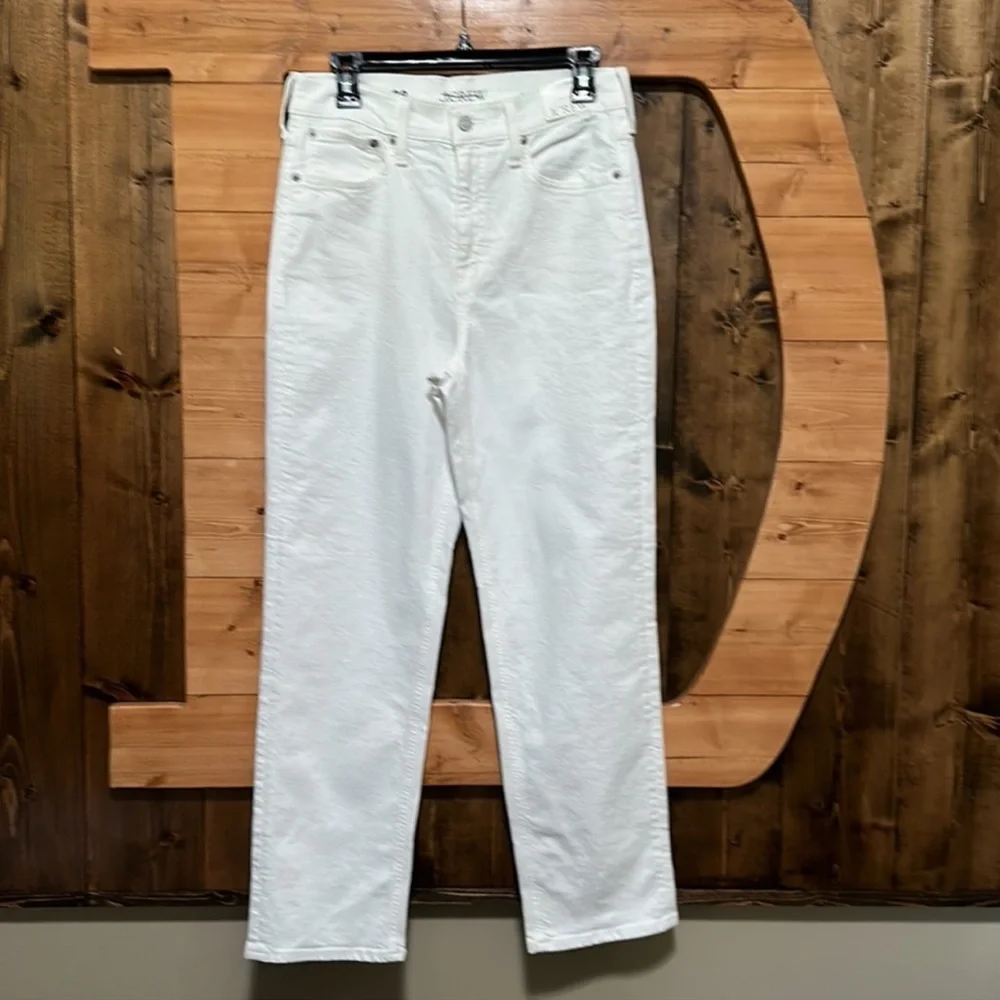 J.Crew 90's Classic Straight Leg Jean in White Wash